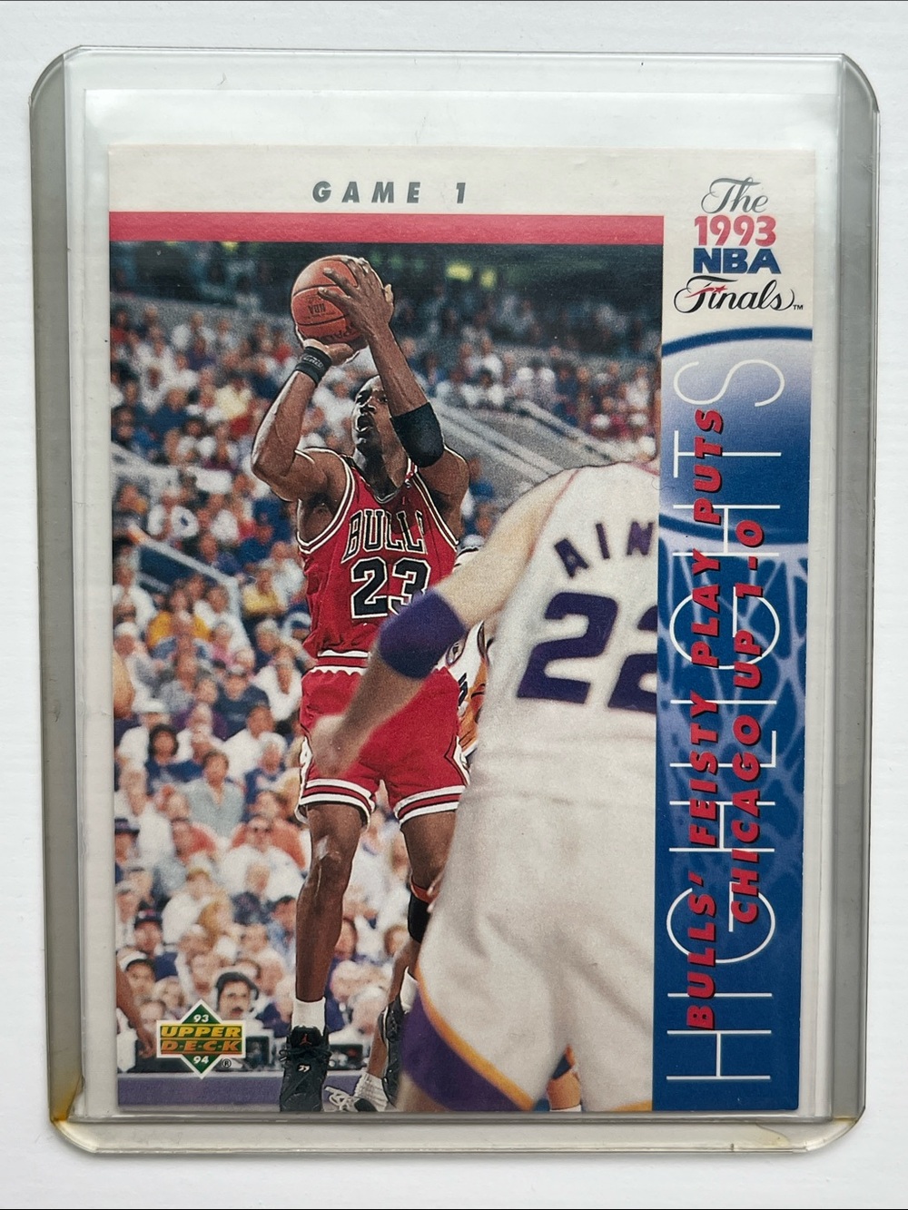 Michael Jordan. Upper Deck NBA Finals 1993. Game 1. Card #198